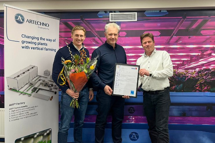 34e HortiQ-certificaat uitgereikt aan Artechno