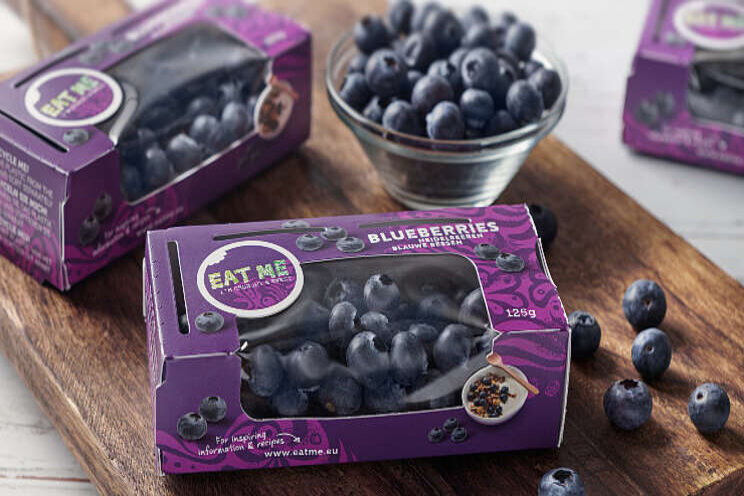 Duurzame verpakking voor blauwe bessen Berries Pride